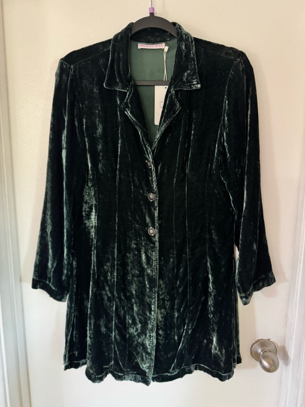 Emerald Velvet Duster // Marrika Nakk